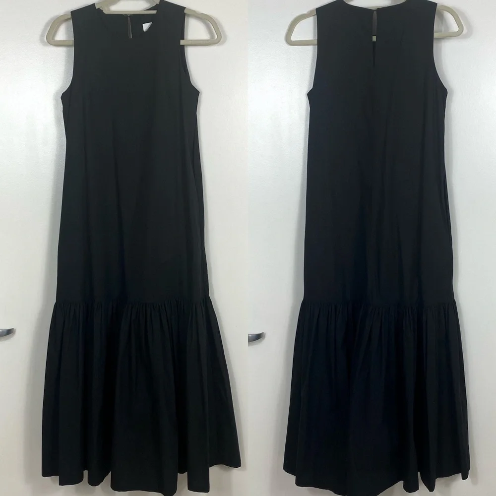 The Frankie Shop LouLou Sleeveless Flouncy Hem Maxi Dress in Black - Picture 4 of 6